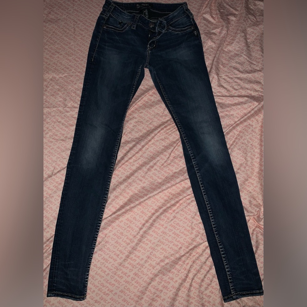Silver Jeans Women's Deep Indigo Skinny Jeans
